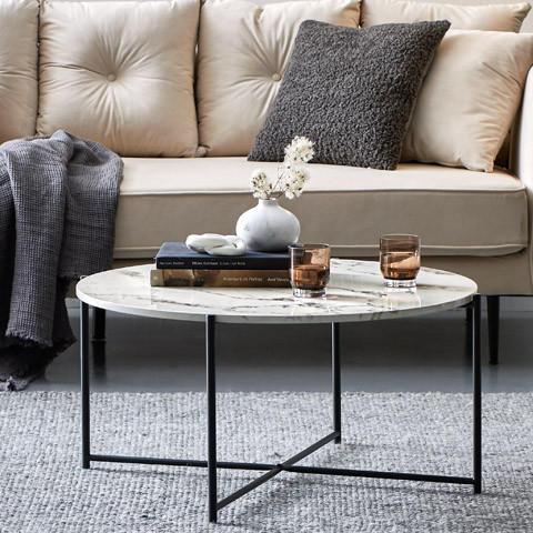 MID.YOU Couchtisch in Marmoroptik