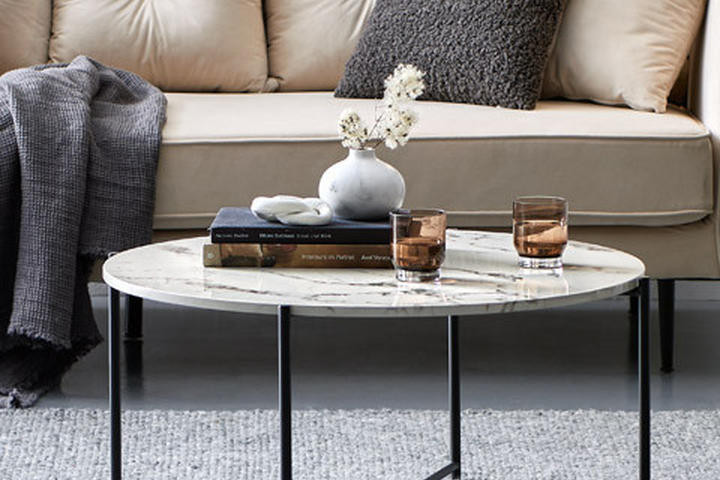 MID.YOU Couchtisch in Marmoroptik