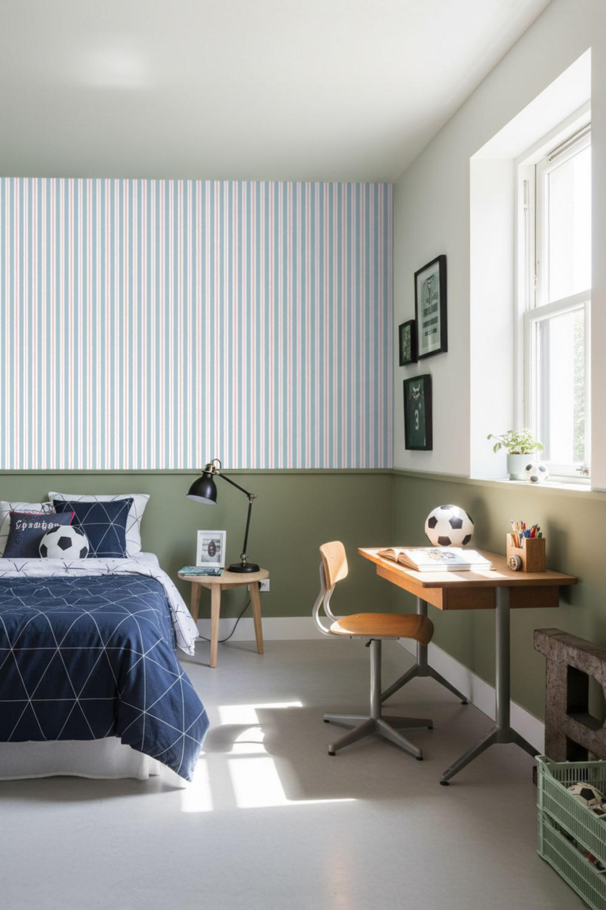 TAPETE Streifen 50 x 900 cm - Blau, Papier (50/0.1cm) - ESTAhome