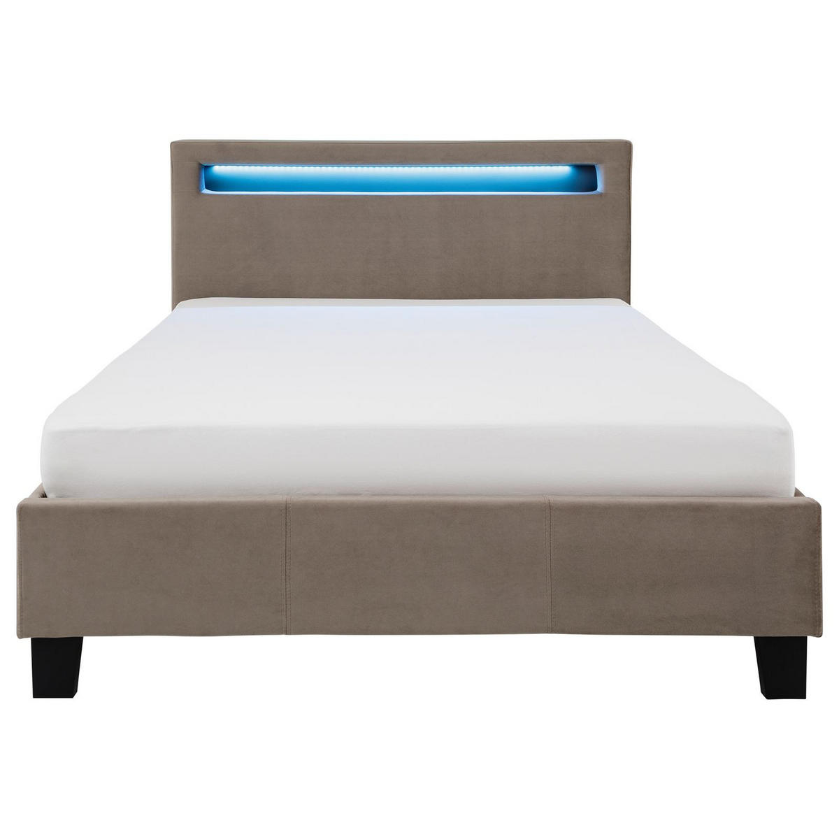 POLSTERBETT LASHIO 120x200 cm - Greige, Textil (120/200cm) - IDIMEX