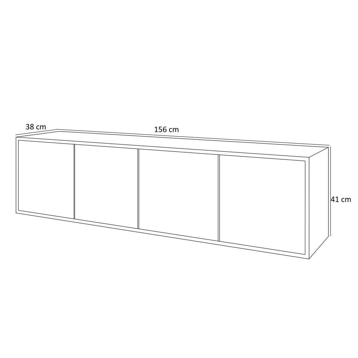 TV-ELEMENT SANAYI Hängend Eiche Artisan/Schwarz - Schwarz, Holzwerkstoff (156/41/38cm) - Lookway