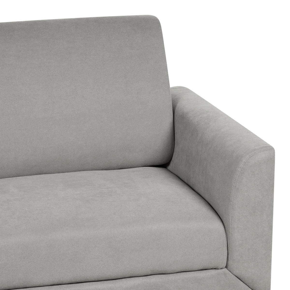 3-SITZER-SOFA grau Fenes - Schwarz/Grau, Textil (188/90/75cm) - Beliani