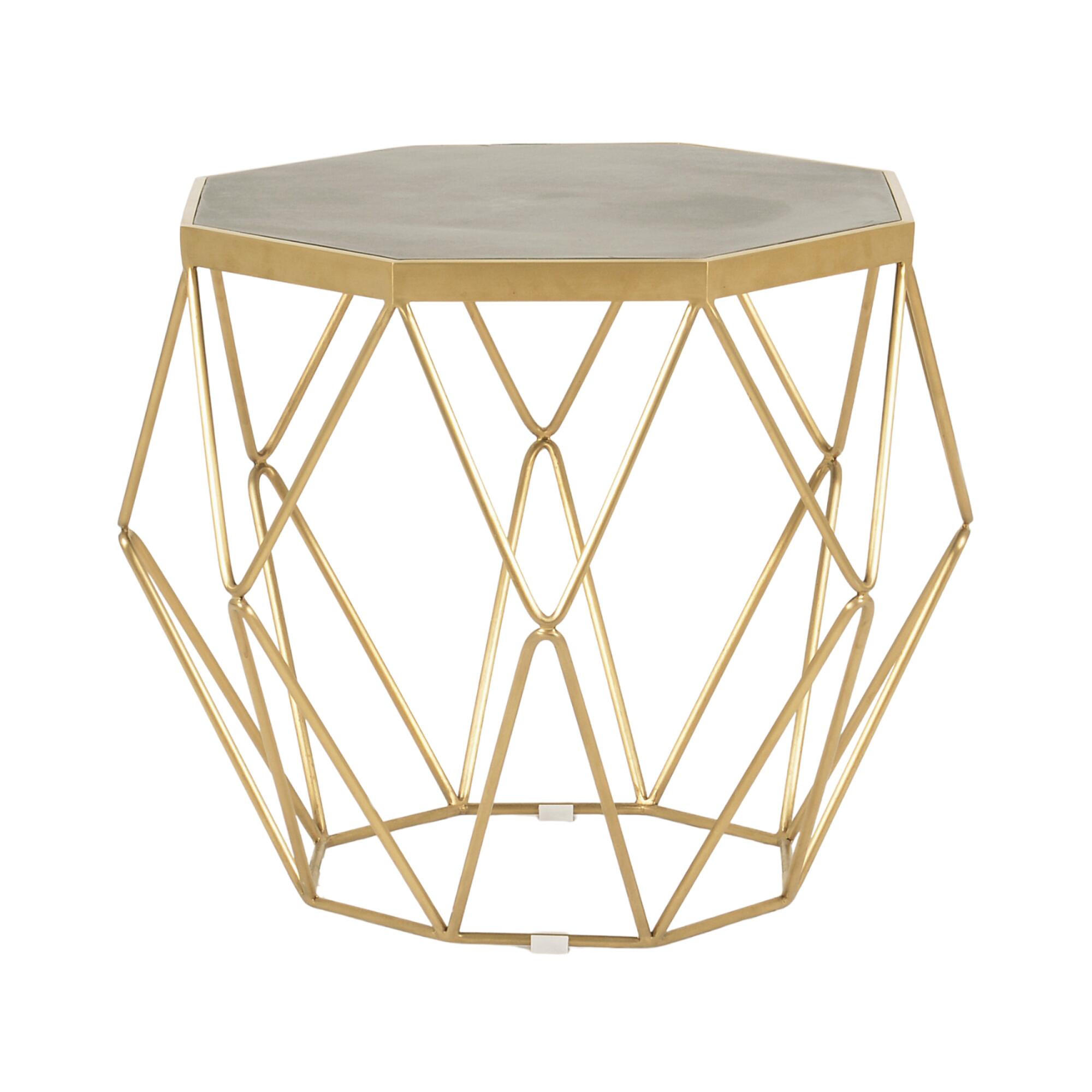 COUCHTISCH GLAMOUR Gold 68x68x55 cm - Goldfarben, Metall (68/68/55cm) - FURNLUX