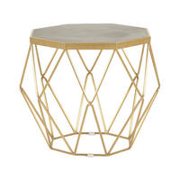 COUCHTISCH GLAMOUR Gold 68x68x55 cm - Goldfarben, Metall (68/68/55cm) - FURNLUX