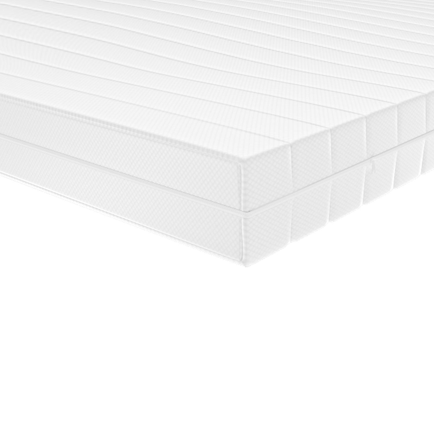 7-ZONEN KALTSCHAUMMATRATZE 100 x 200 - Weiß, Textil (100/200cm) - Schlaftroll