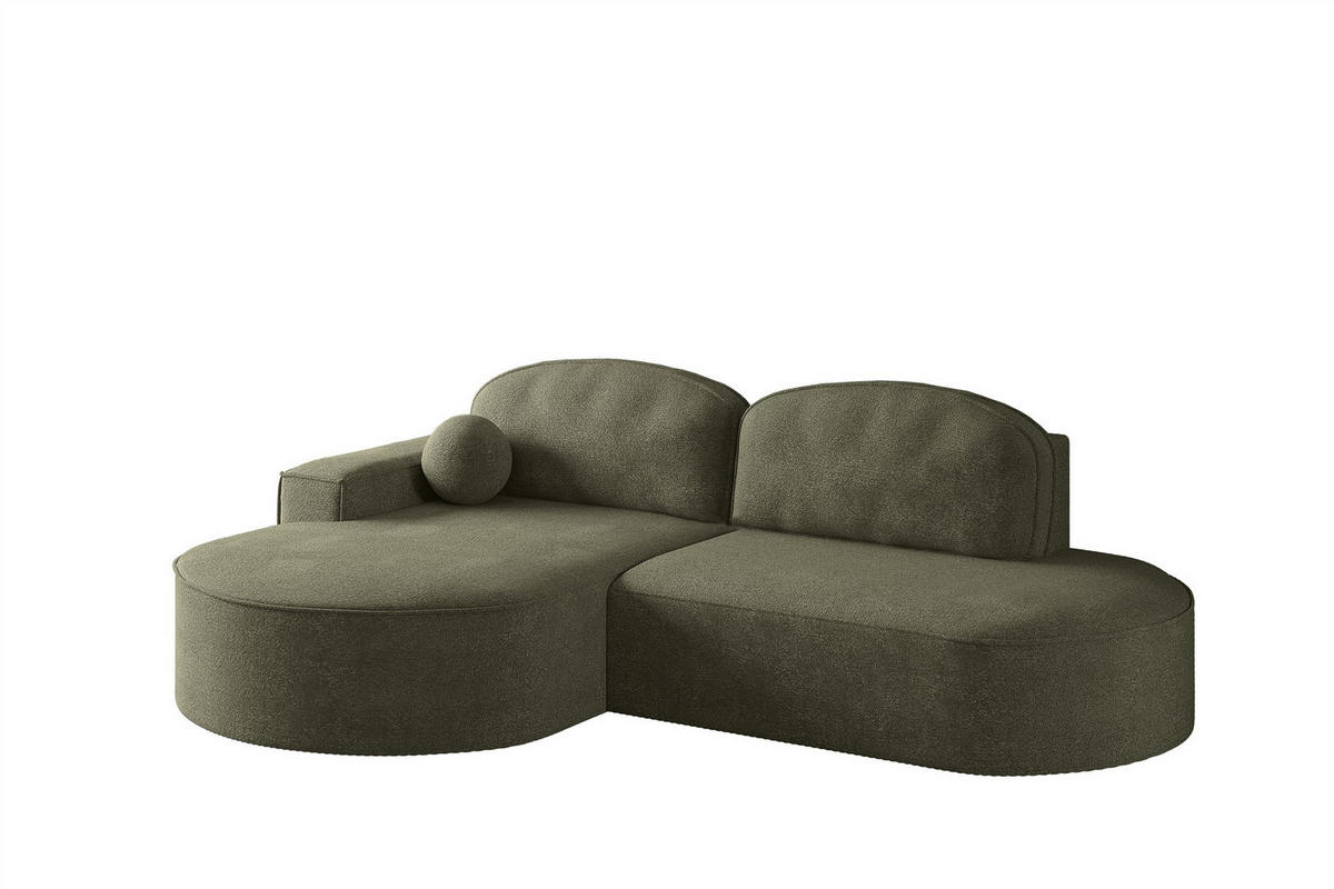 ECKSOFA Girona Mit Schlaffunktion - Grün, Holzwerkstoff/Textil (278/179cm) - Fun Möbel