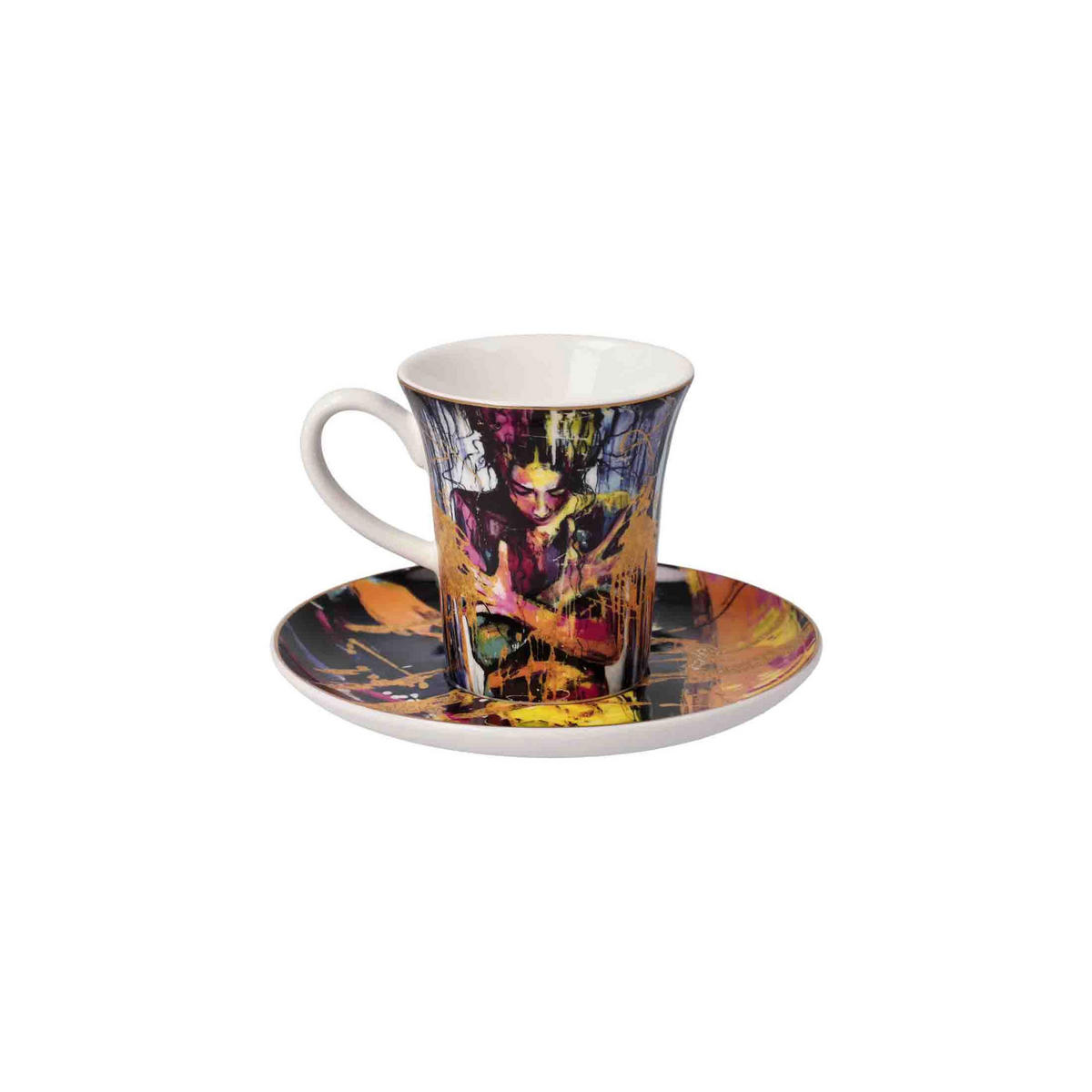 ESPRESSOTASSE Lana Frey Liberation, Fine Bone China, Bunt, 100 ml - Multicolor, Keramik (0.1L) - Goebel