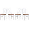 ESSZIMMERSTUHL 4x "Nilo 11", weiss, zetta 292 - Schwarz, Holz (43/87/40cm) - Leaf Design