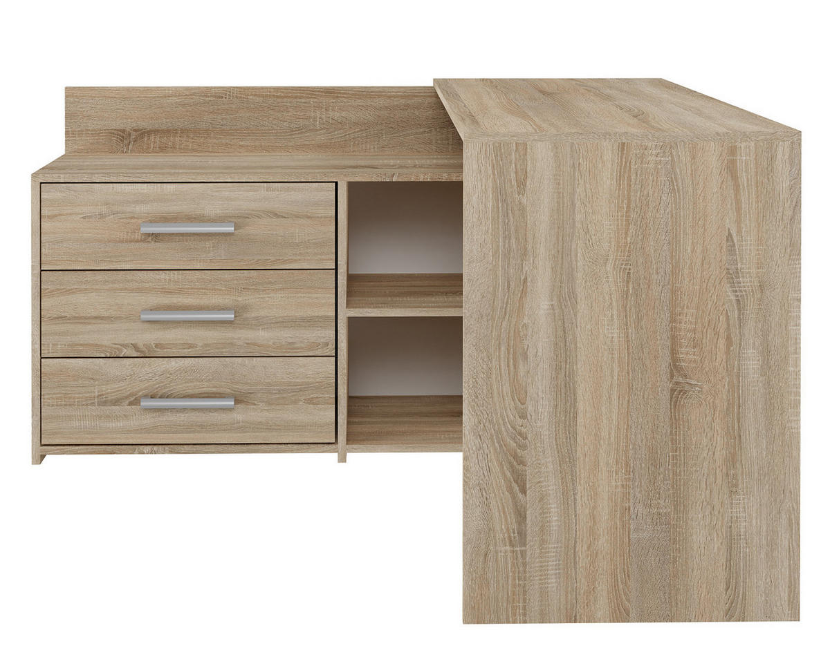 ECKSCHREIBTISCH DANY EICHE SONOMA - Sonoma Eiche, Holzwerkstoff (50/120/76cm) - CDF