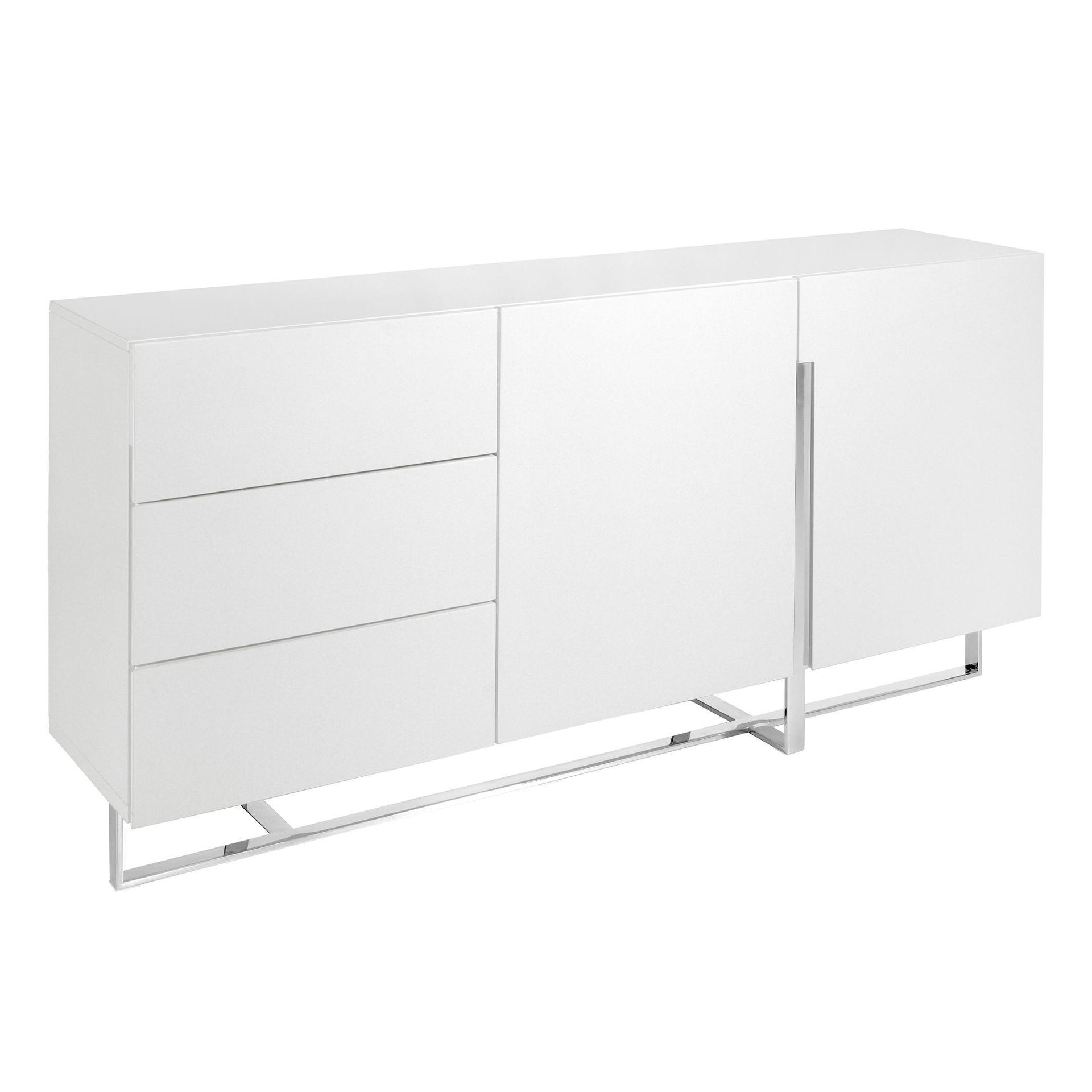 Angel Cerda Sideboard Weiß, Edelstahl 180x85x42 cm