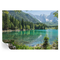 FOTOTAPETE 208x146 cm - Grüner See - Grün, Textil (208/146cm) - Wallfluent