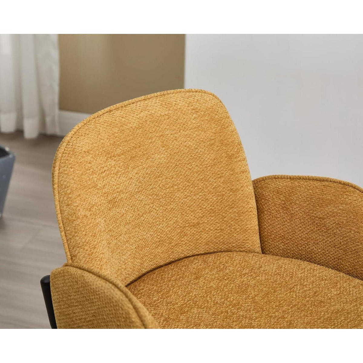 BARHOCKER 4er Set Chenille Gelb - Gelb, Textil (53/91/51cm)