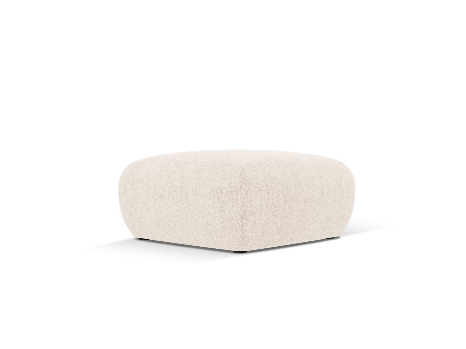 POUF Molino aus Chenille-Stoff leichtes beige - Creme, Textil (75/36/75cm) - Micadoni