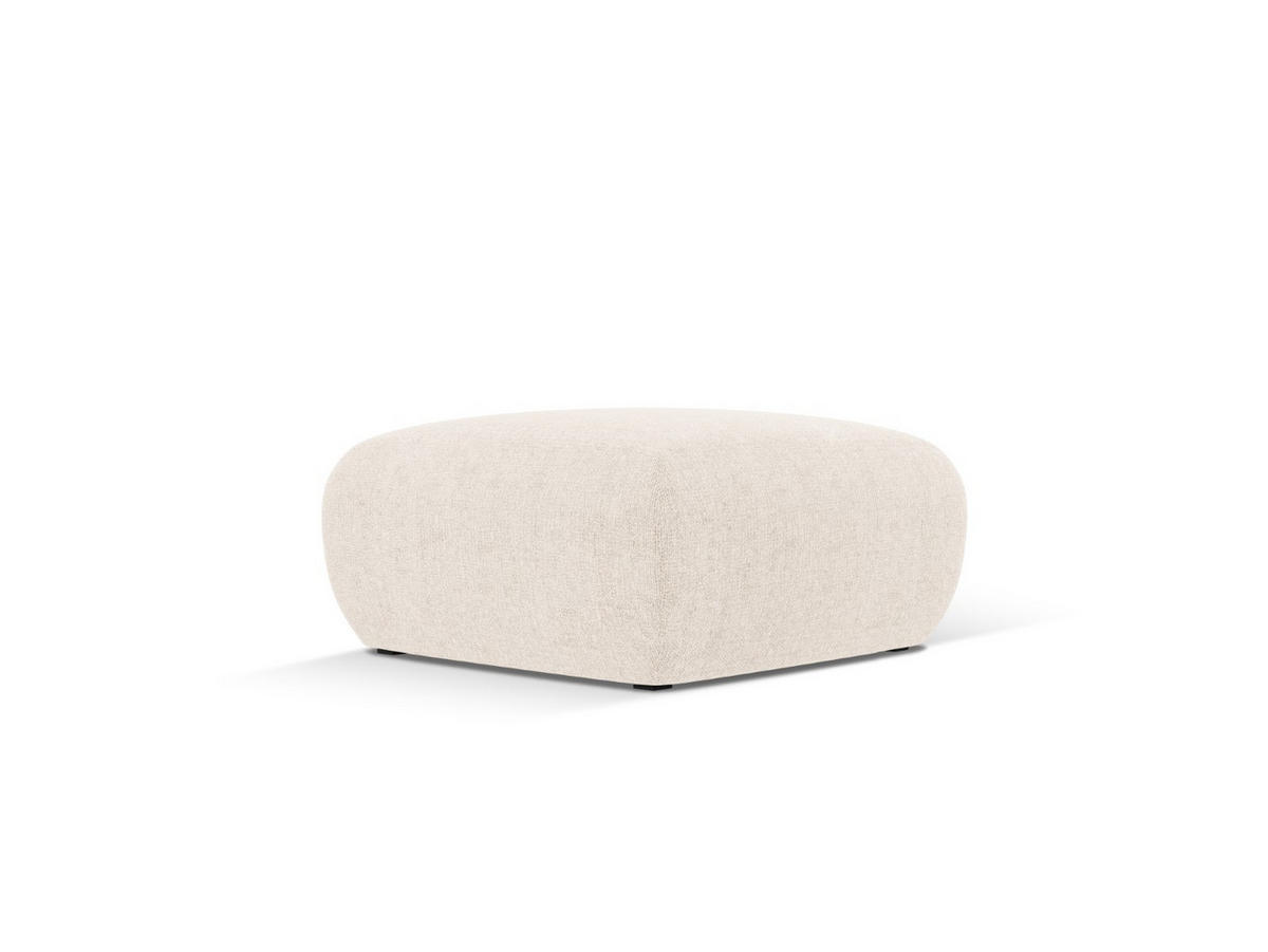 POUF Molino aus Chenille-Stoff leichtes beige - Creme, Textil (75/36/75cm) - Micadoni