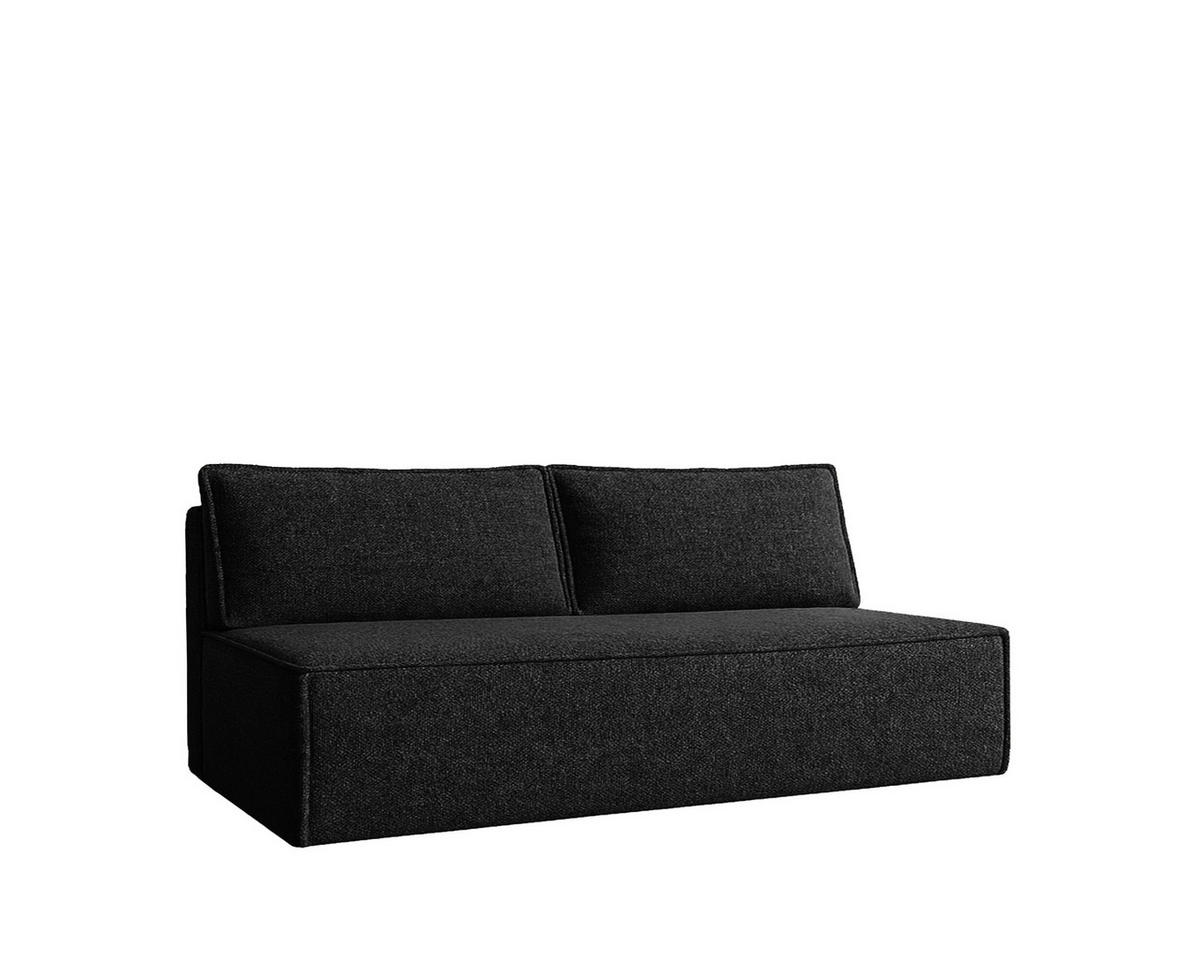 SCHLAFSOFA Mit Bettkasten DUO Stoff Verita Schwarz - Schwarz, Holz/Kunststoff (198/89/90cm) - Kaiser Möbel