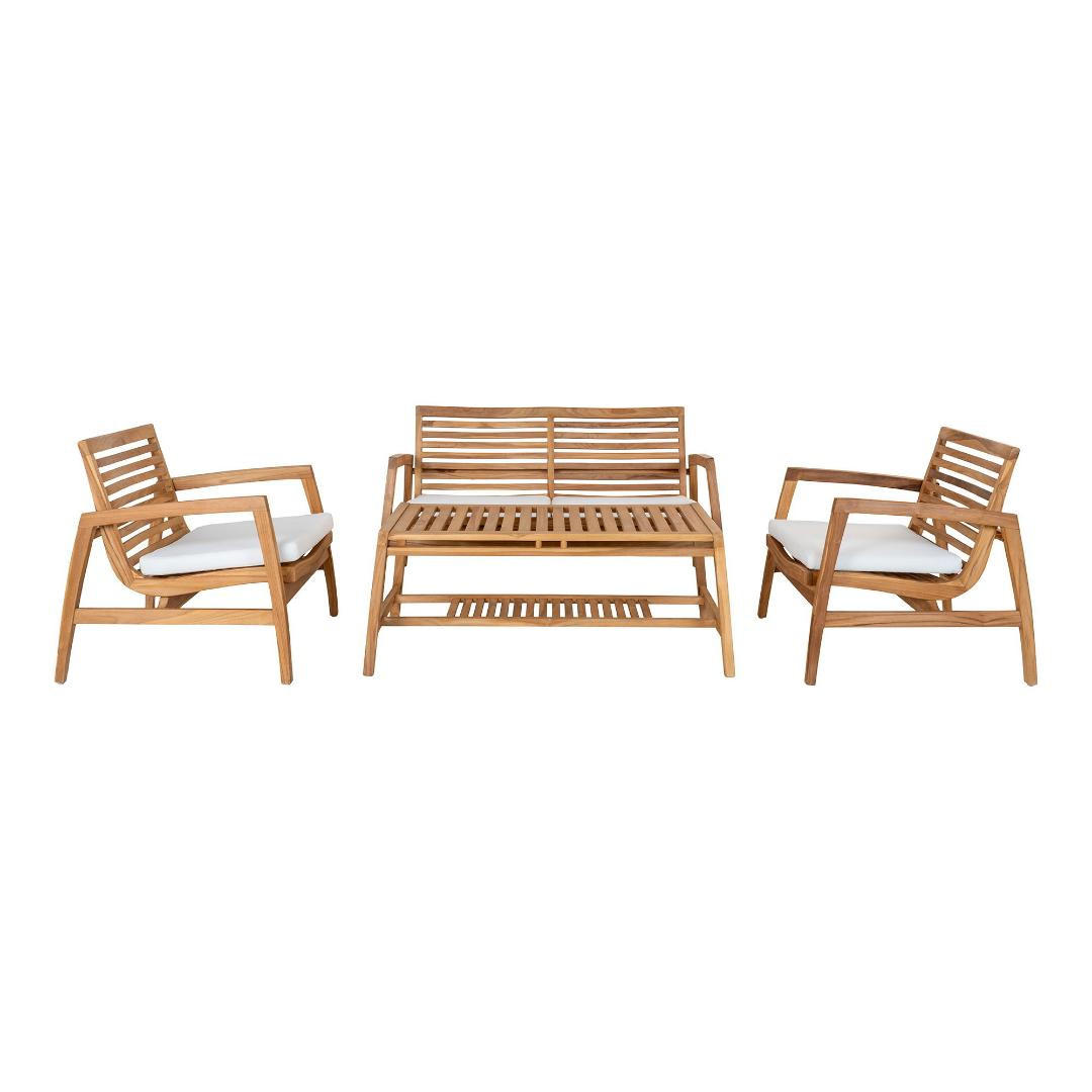 LOUNGE-SET, Sanna, Teak, 71 x 80 x 73 cm - Teakfarben, Holz - ebuy24