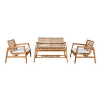 LOUNGE-SET, Sanna, Teak, 71 x 80 x 73 cm - Teakfarben, Holz - ebuy24