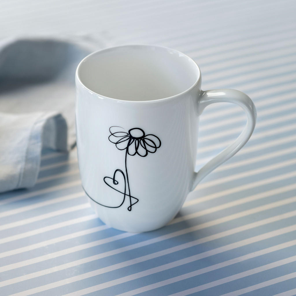 STATEMENT LINES BECHER 'FAMILY' Statement Lines Becher weiß 290 ml 6er Set - Weiß, Keramik (0.29L) - Villeroy & Boch