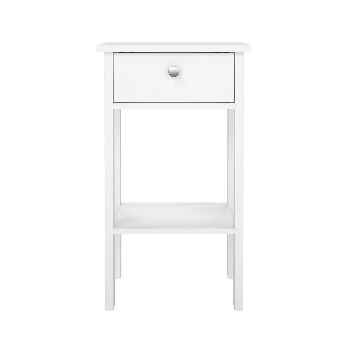 NACHTTISCH, Madrid, Weiß, Holzwerkstoff, 40 x 35 x 71 cm - Weiß, Holzwerkstoff (40/71/35cm) - ebuy24