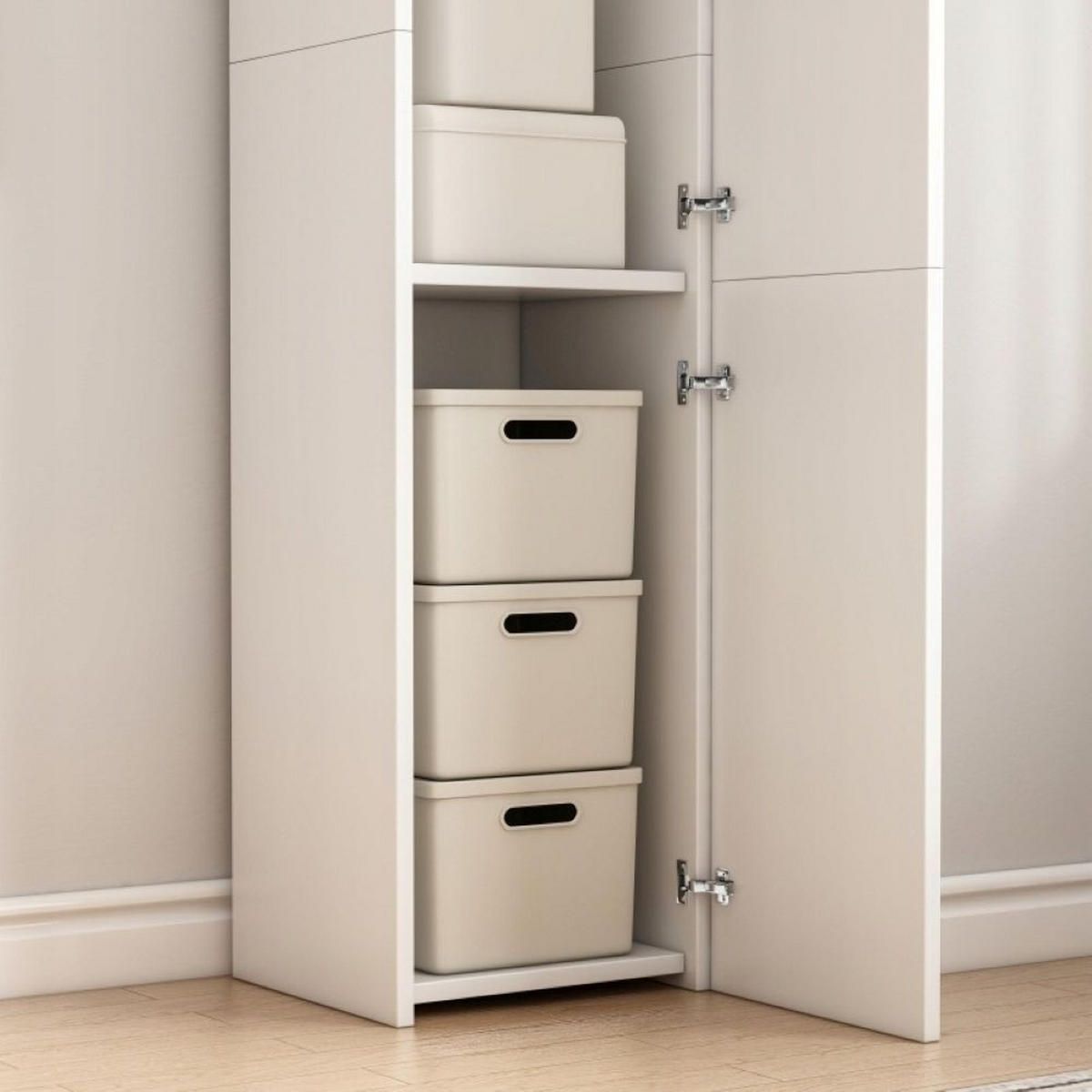 BÜCHERREGAL, weiß 30/30/170 cm - Weiß, Holzwerkstoff (114/10/35cm)