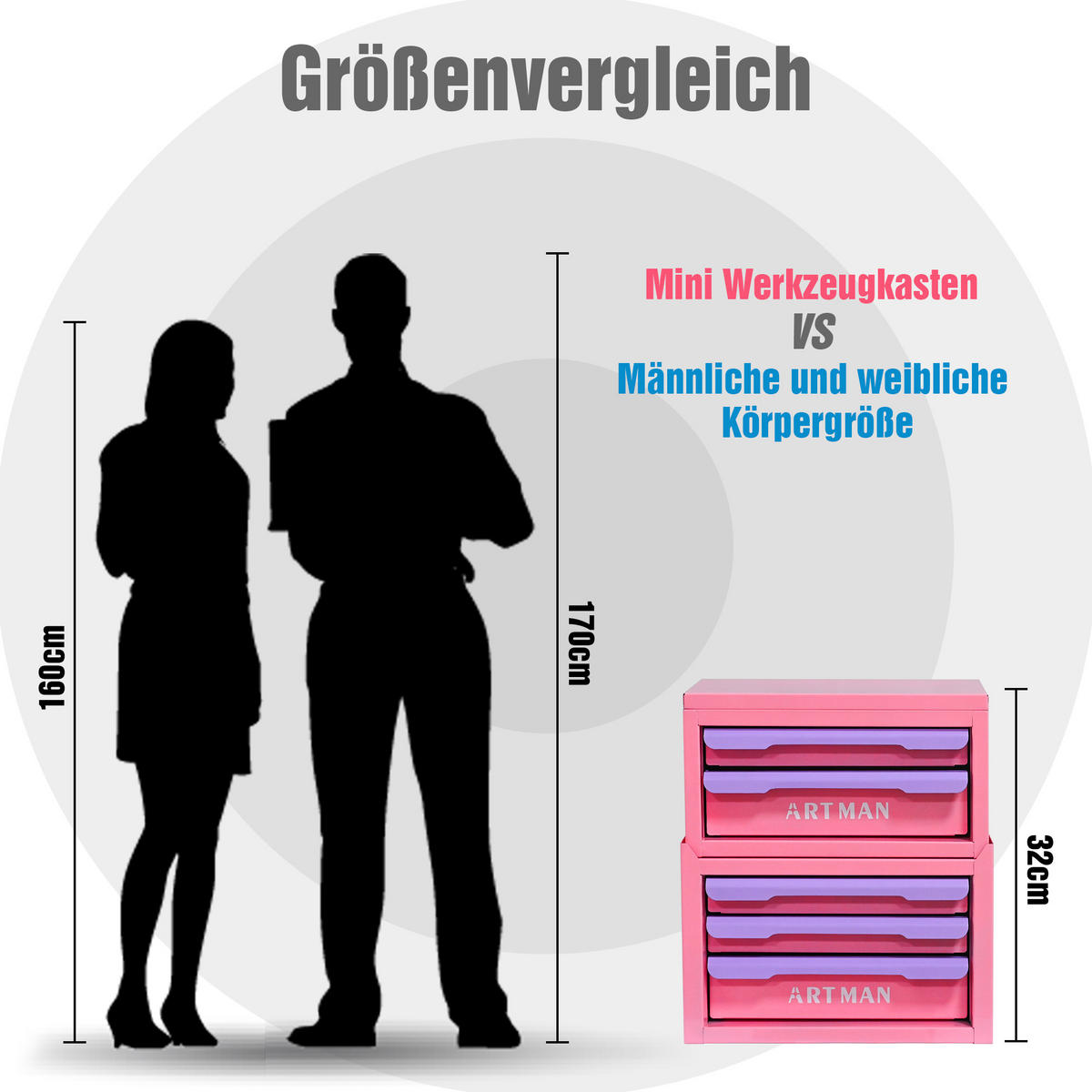 KOMBINATIONSKOFFER – Violett-Rosa, 2+3 Ebenen - Multicolor, Metall (15.8/32/28.5cm) - DCA