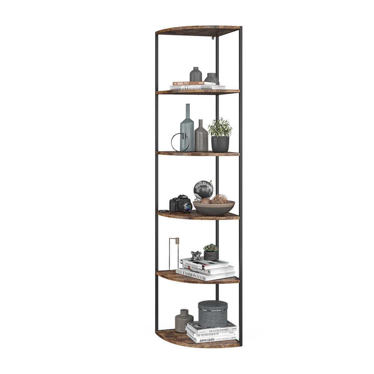 BÜCHERREGAL Fyrk Antikholz 40 x 180 cm - Eichefarben/Schwarz, Holzwerkstoff (40/180/40cm) - Vicco