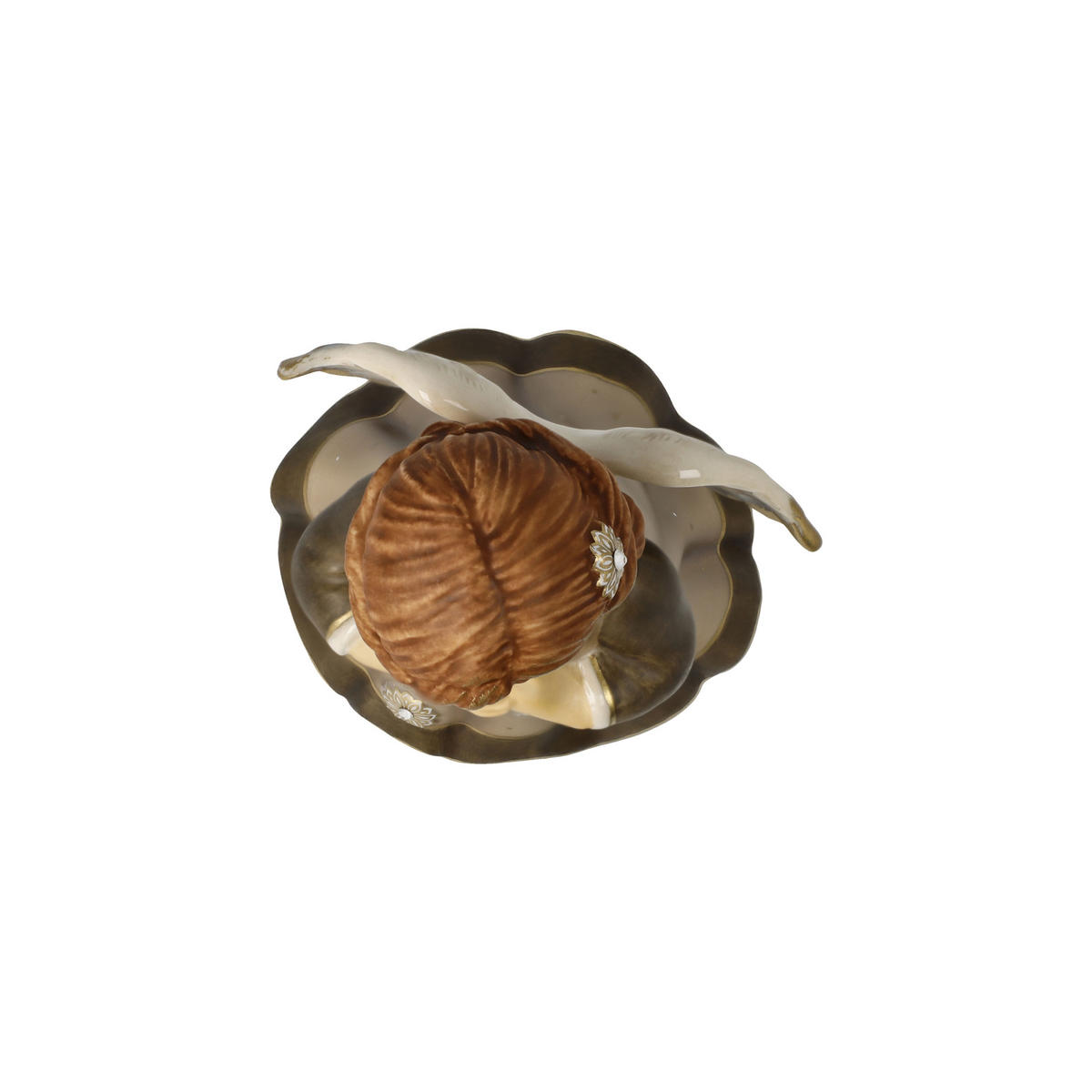 ENGELFIGUR Jahresengel 2024, Steingut, Walnuss, Limited Edition - Braun, Keramik (7.5/16/8.5cm) - Goebel