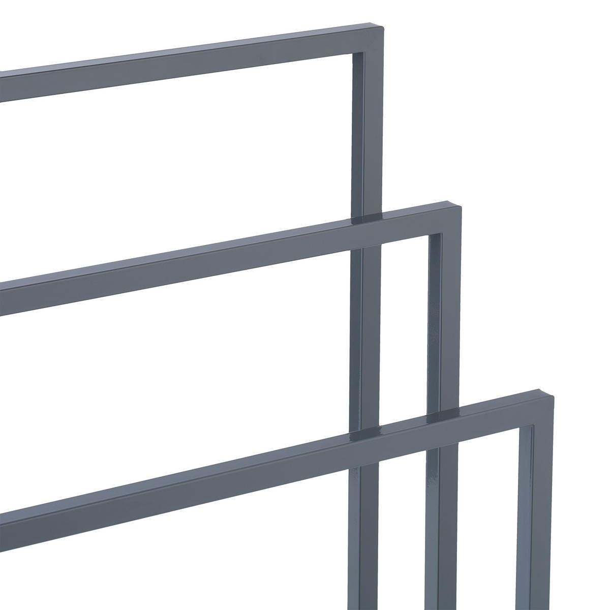 HANDTUCHSTÄNDER - Anthrazit, Metall (46/83/21cm) - Relaxdays