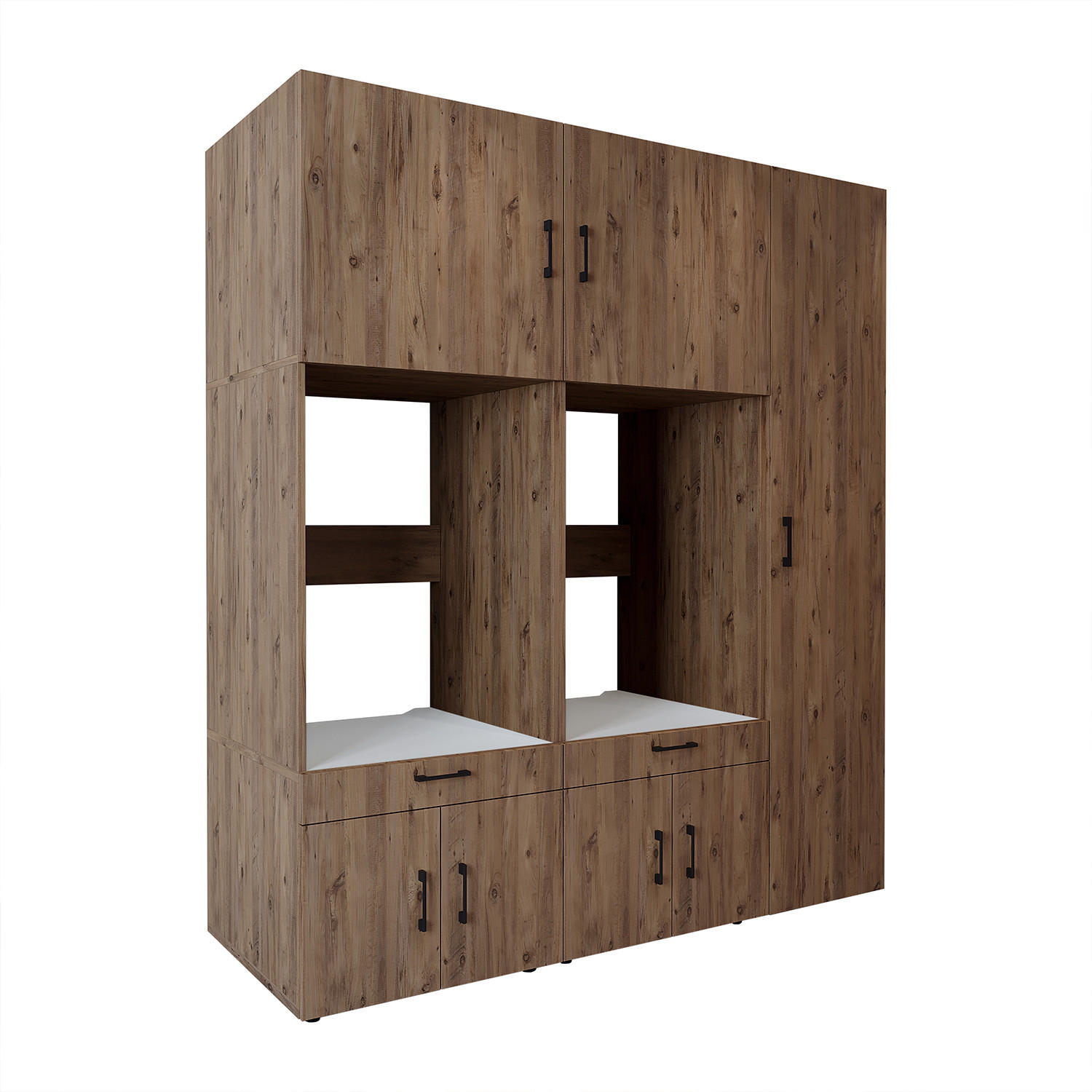WASCHMASCHINENSCHRANK Serie 3 179cm Breit, 205cm Hoch - Eichefarben, Holzwerkstoff (179/205/67cm)