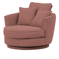 DREHSESSEL terracotta Web-Velours, XL Sessel 360° drehbar inklusive 3 x Kissen - Terracotta, Kunststoff/Textil (120/86/120cm)