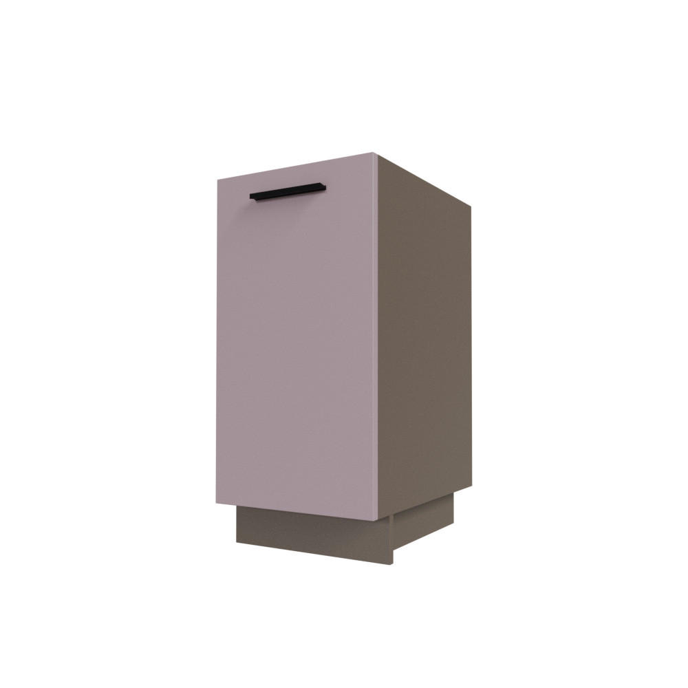 Feldmann-Wohnen Apothekerschrank Hellrosa, Dunkelgrau 40x82x50 cm