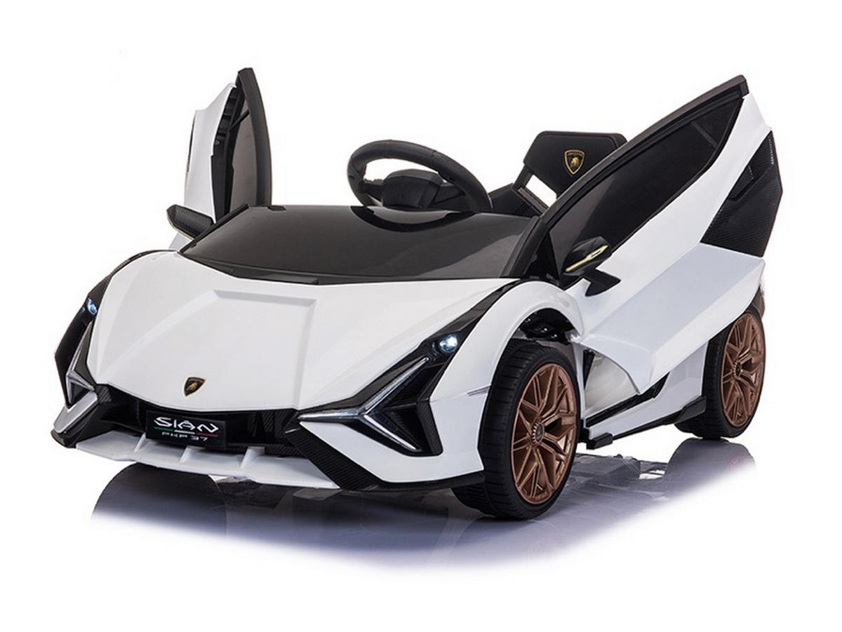 KINDER ELEKTROAUTO Lamborghini Sian weiß - Weiß, Kunststoff (108/62/40cm) - TPFLiving