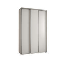 SCHWEBETÜRENSCHRANK 235,2/150/60 3-türig - Silberfarben/Weiß, Holz/Metall (150/235/60cm) - Abiks Möbel