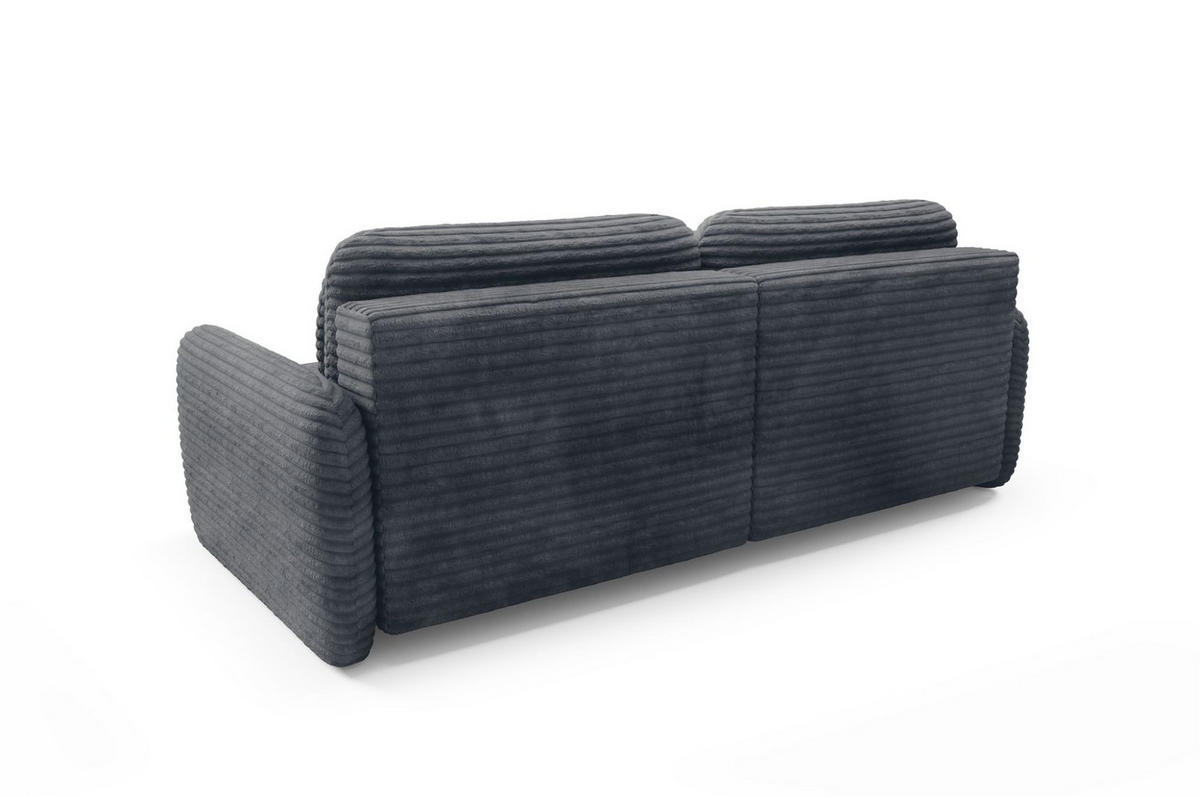 ECKSOFA Simone Mit Schlaffunktion - Anthrazit, Holzwerkstoff/Textil (240/165cm) - Fun Möbel