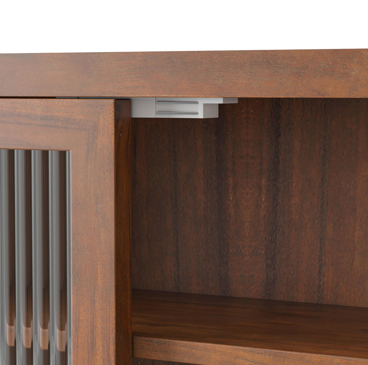 KÜCHENOBERSCHRANK 63/18/60 cm aus Massivholz, MDF und Glas mit herausnehmbaren Einlegeböden Braun - Braun, Holzwerkstoff (63/60/18cm) - Modenvie