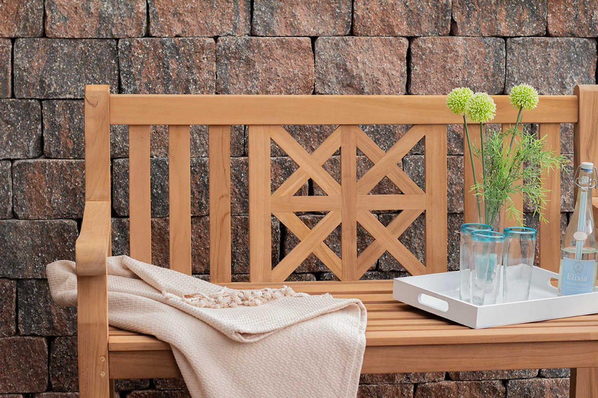 GARTENBANK Sailor - Naturfarben, Holz (120/89/60cm) - Mr. Deko