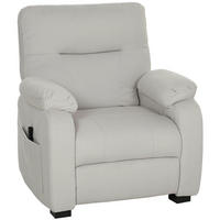 RELAXSESSEL DE-15436 elektrisch neigbar mit USB und Fußstütze Creme - Creme, Metall (90/103/96cm) - ComfortXL
