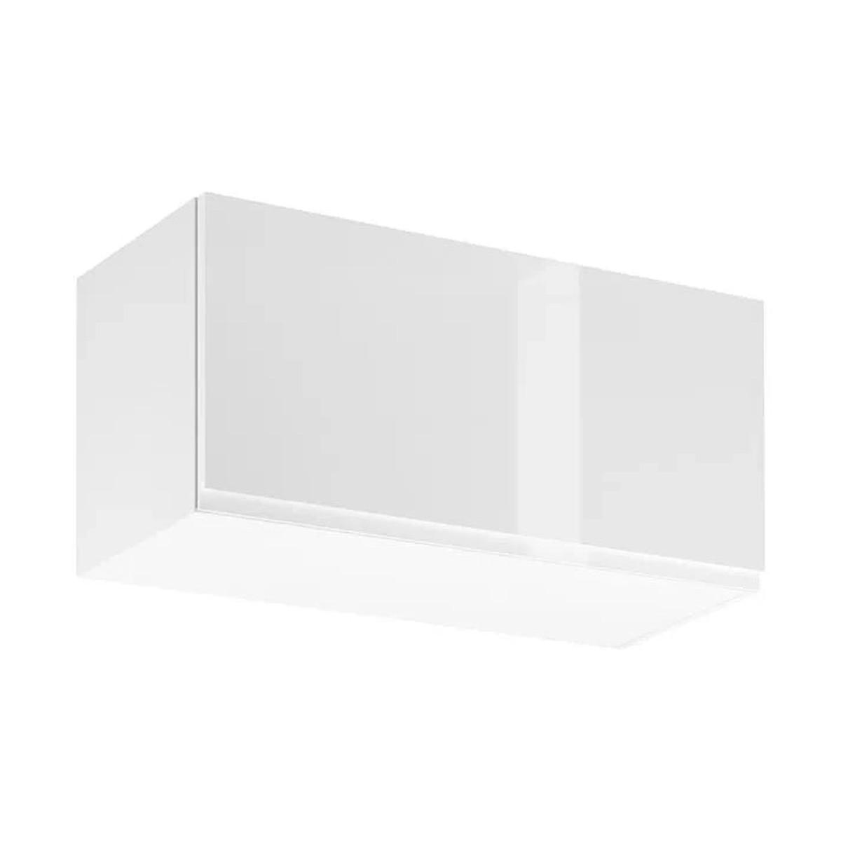 HÄNGESCHRANK – 80 cm – G80K – Velmora – Weiß / Weiß Hochglanz - Weiß Hochglanz, Holzwerkstoff (80/36/32cm) - ROYAL24_MARKT