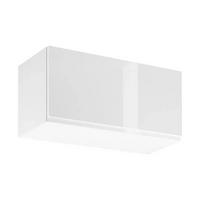 HÄNGESCHRANK – 80 cm – G80K – Velmora – Weiß / Weiß Hochglanz - Weiß Hochglanz, Holzwerkstoff (80/36/32cm) - ROYAL24_MARKT