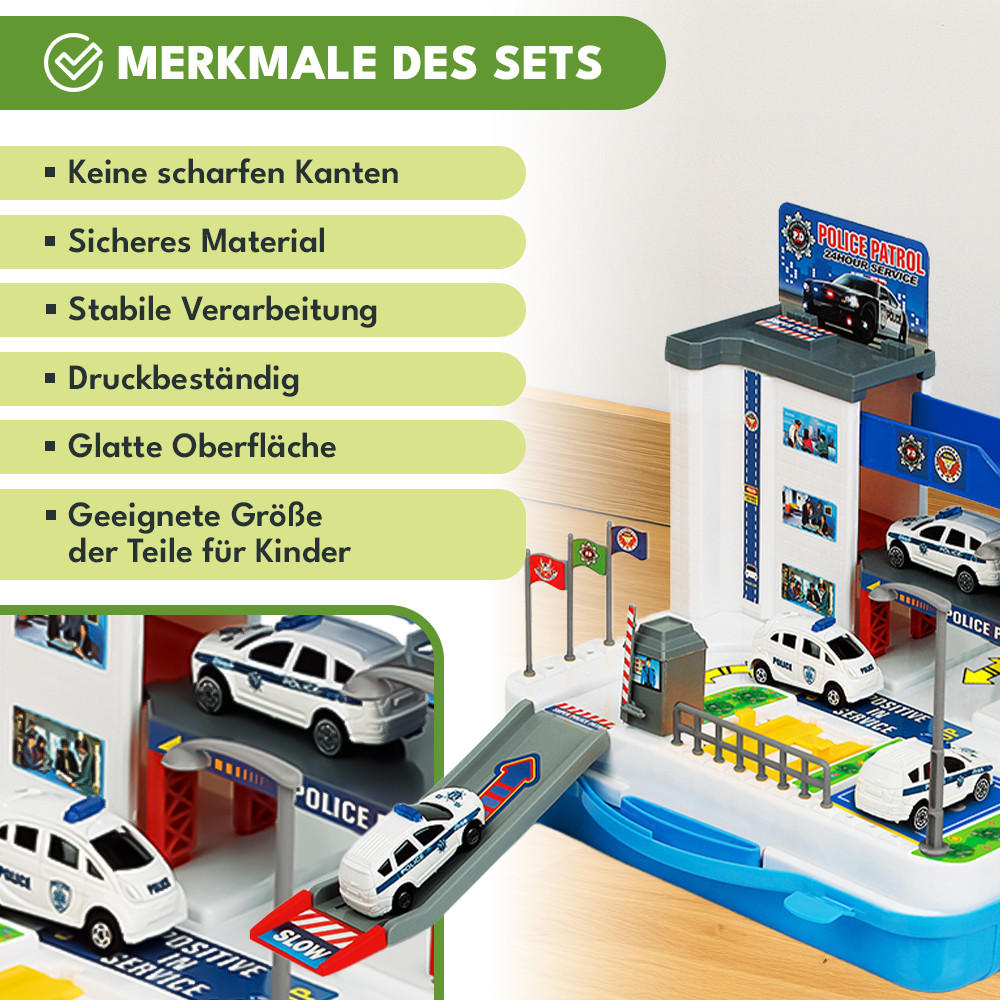 PARKHAUS Polizei Spielzeug für Kinder - Multicolor, Kunststoff (25/8/28cm) - KRUMAD