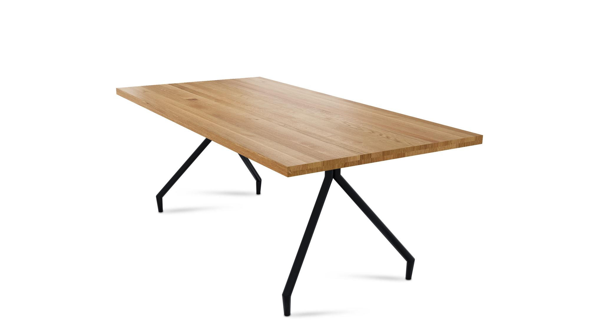 58aufmkessel Massivholztisch Wildeiche 76x90x160 cm