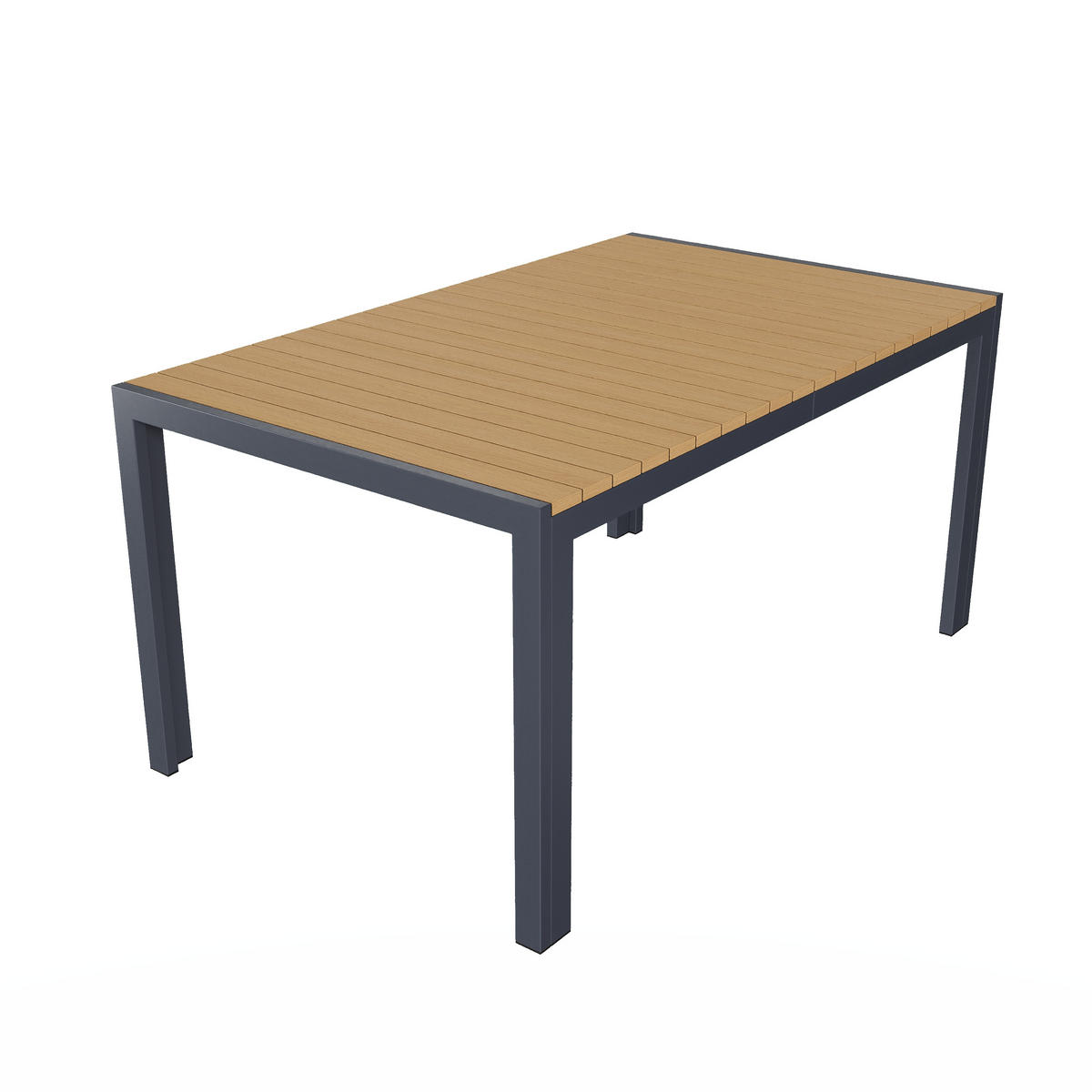 GARTEN Essgruppe 6-Sitzer 143.5×90×72 cm Industriestil, grau - Grau, Textil