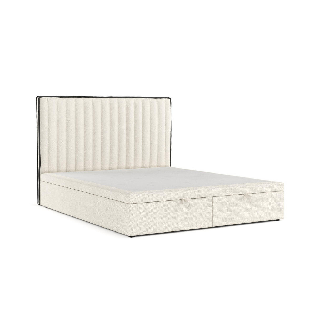 POLSTERBETT Keva mit Stauraum 120/200 cm Hellbeige im Alta Stoff - Sandfarben/Schwarz, Holz/Holzwerkstoff (120/200cm) - AltaBeds