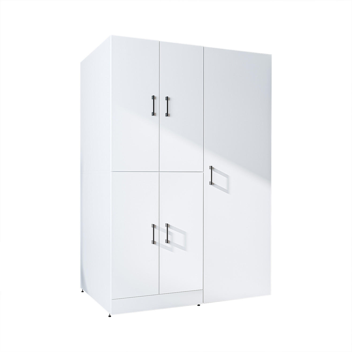 WASCHMASCHINENSCHRANK DORA-II 130cm Breit, 186cm Hoch - Weiß, Holzwerkstoff (130/186/73.8cm)