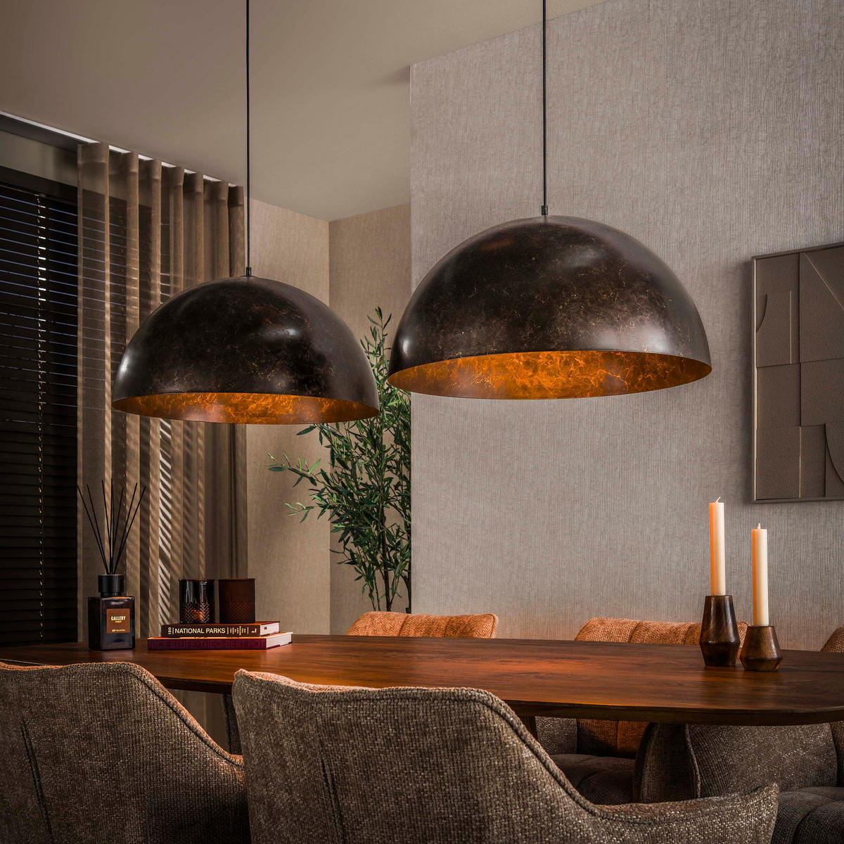 HÄNGELEUCHTE Dome Braun 60/142/150 cm - Braun, Metall (60/142/150cm) - Hoyz Collection