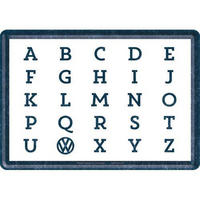 MINIBLECHSCHILD 10/14 cm Volkswagen VW ABC - Multicolor, Metall (14/10/0.1cm) - Nostalgic-Art