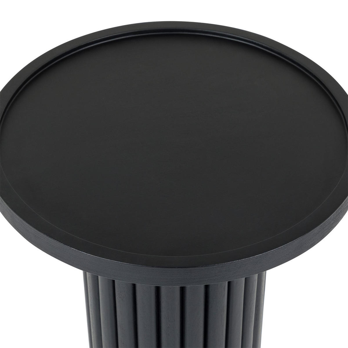 BEISTELLTISCH BEJA schwarz - Schwarz, Naturmaterialien/Holz (38/38/53cm) - IDIMEX