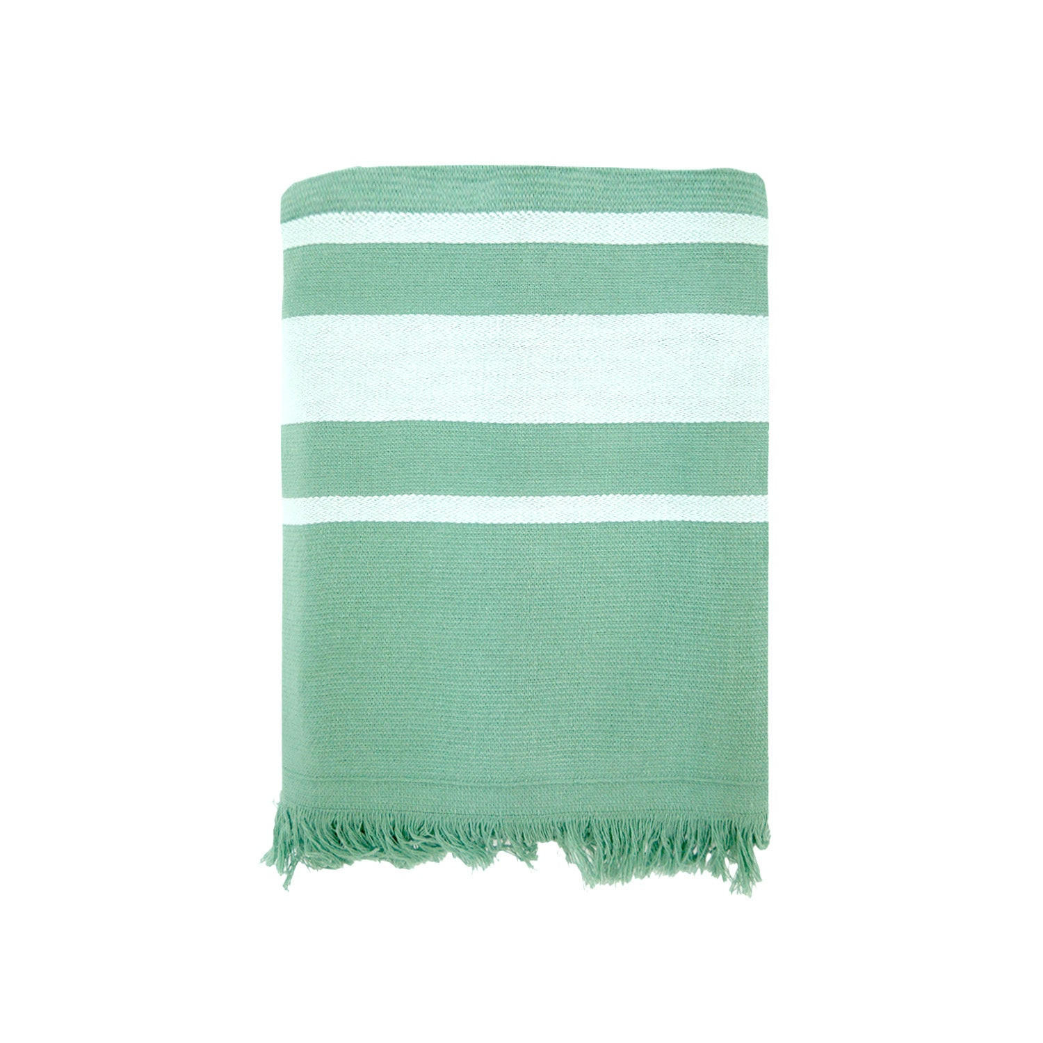 HAMAMTUCH mit Frottee gefüttert Grün 90x170 340g/m² - Karibik Farn - Grün, Textil (170/90cm) - LE COMPTOIR DE LA PLAGE
