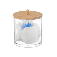 WATTESTÄBCHEN-BEHÄLTER - Multicolor, Holz/Kunststoff (10/11/10cm) - Relaxdays