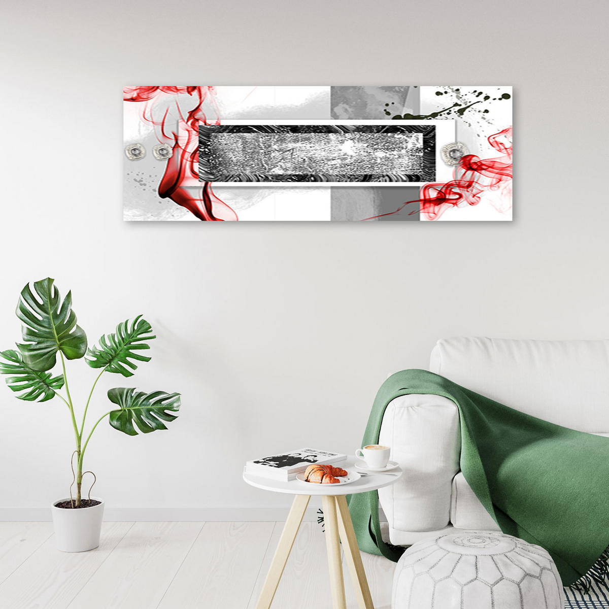 KUNSTDRUCK Grau 150/50 cm - Grau, Textil (150/50cm) - KUNSTLOFT